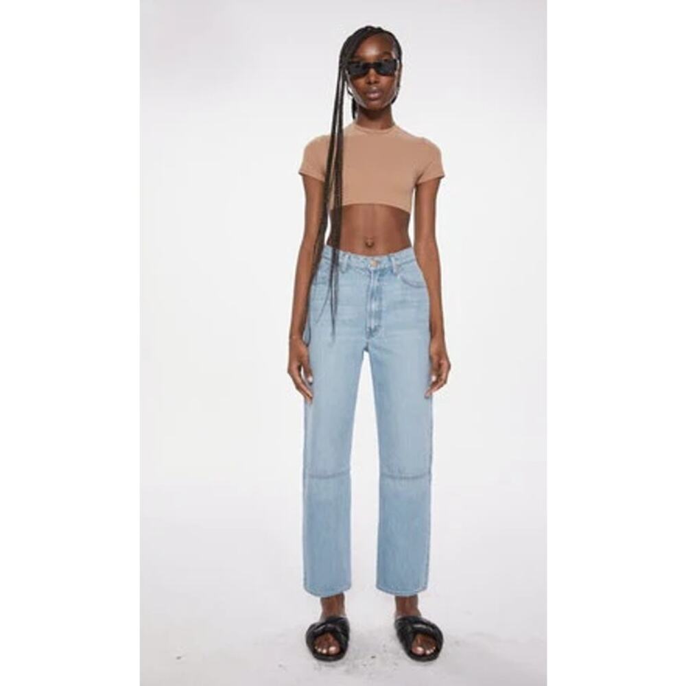 MOTHER Denim SNACKS! High Waisted Double Stack Seamed Ankle Just a Nibble Sz 30
